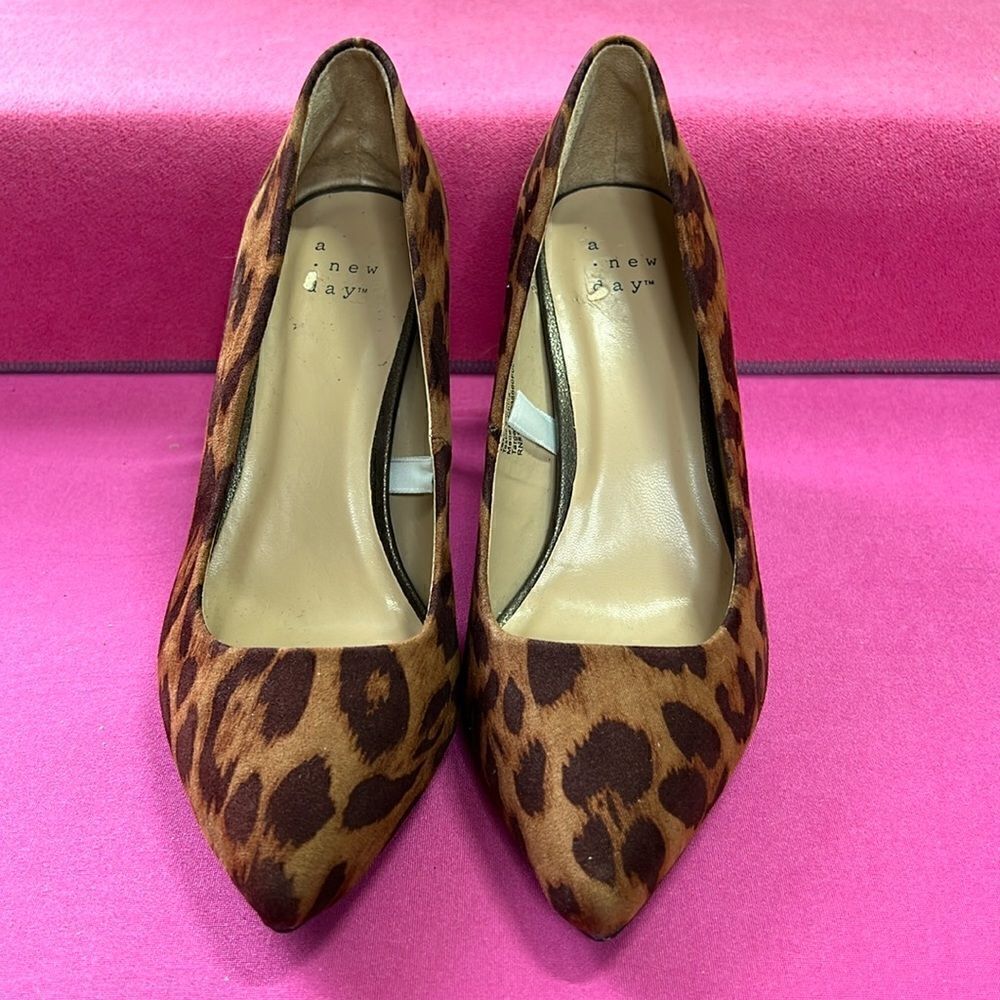 A New Day Leopard Print 3” Heels Size 6